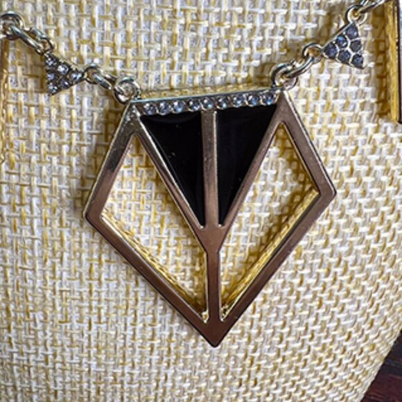 Fashion Necklace Gold Tone, Enameled, and Pave Crystals - Picture 3 of 4